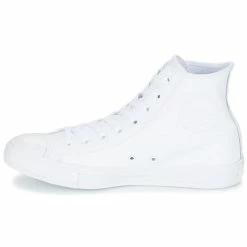 Converse - CHUCK TAYLOR ALL STAR LEATHER HI Blanc -Bottines / Boots Femme Soldes 130168 500 D