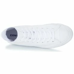Converse - CHUCK TAYLOR ALL STAR LEATHER HI Blanc -Bottines / Boots Femme Soldes 130168 500 F