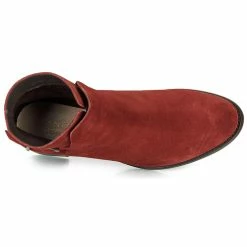 André - MIRLITON Rouge -Bottines / Boots Femme Soldes 15841384 500 F