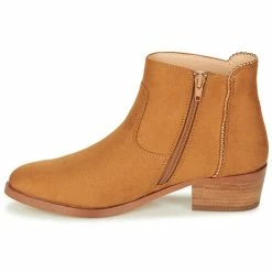 André - BELEN Camel -Bottines / Boots Femme Soldes 16734936 500 D