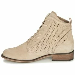 André - GODILLINE Beige -Bottines / Boots Femme Soldes 16735152 500 D