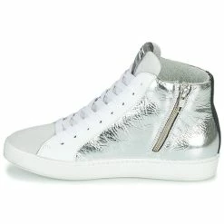 Meline - IN1363 Blanc / Argent -Bottines / Boots Femme Soldes 17658286 500 D