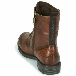 Tom Tailor - 93303 Cognac -Bottines / Boots Femme Soldes 17673943 500 E