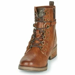 Mustang - 1293601 Cognac -Bottines / Boots Femme Soldes 17844396 500 C