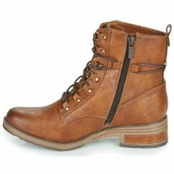 Mustang - 1293601 Cognac -Bottines / Boots Femme Soldes 17844396 500 D
