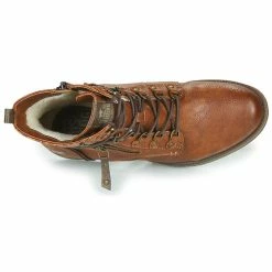 Mustang - 1293601 Cognac -Bottines / Boots Femme Soldes 17844396 500 F
