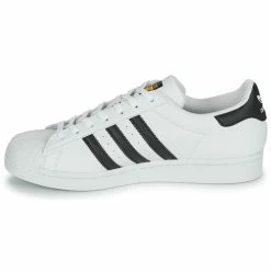 Adidas Originals - SUPERSTAR VEGAN Blanc / Noir -Bottines / Boots Femme Soldes 19933727 500 D