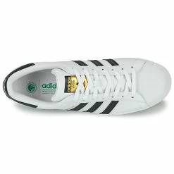 Adidas Originals - SUPERSTAR VEGAN Blanc / Noir -Bottines / Boots Femme Soldes 19933727 500 F