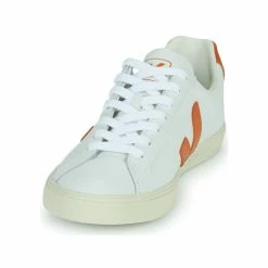 Veja - ESPLAR LOGO Blanc / Orange -Bottines / Boots Femme Soldes 22546051 500 C