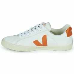 Veja - ESPLAR LOGO Blanc / Orange -Bottines / Boots Femme Soldes 22546051 500 D