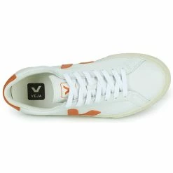 Veja - ESPLAR LOGO Blanc / Orange -Bottines / Boots Femme Soldes 22546051 500 F