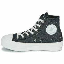 Converse - Chuck Taylor All Star Lift Millennium Glam Noir 11 Converse - Chuck Taylor All Star Lift Millennium Glam Noir -Bottines / Boots Femme Soldes 22654923 500 D
