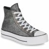 Converse - Chuck Taylor All Star Lift Forest Glam Hi Noir -Bottines / Boots Femme Soldes 22654928 500 A