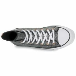 Converse - Chuck Taylor All Star Lift Forest Glam Hi Noir 13 Converse - Chuck Taylor All Star Lift Forest Glam Hi Noir -Bottines / Boots Femme Soldes 22654928 500 F