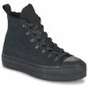 Converse - Chuck Taylor All Star Lift Monochrome Hi Noir -Bottines / Boots Femme Soldes 22654943 500 A