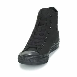Converse - CHUCK TAYLOR ALL STAR MONOCHROME HI Noir 10 Converse - CHUCK TAYLOR ALL STAR MONOCHROME HI Noir -Bottines / Boots Femme Soldes 3041 500 C