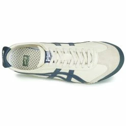 Onitsuka Tiger - MEXICO 66 LEATHER Beige / Bleu -Bottines / Boots Femme Soldes 9819170 500 F